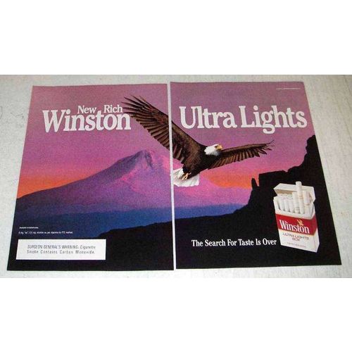 1991 Winston Ultra Lights Cigarettes Ad