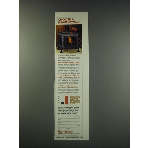 1991 HearthStone Harvest Woodstove Ad - Choose a Hearthstone