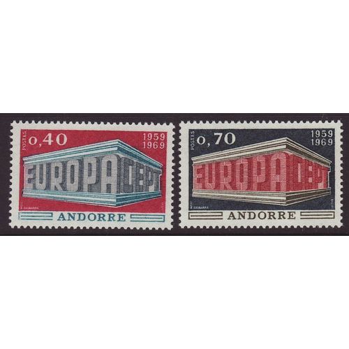 Andorra - French 1969 SG F214-5 UMM Europa/CEPT (G-037)