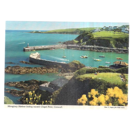 MEVAGISSEY HARBOUR, CORNWALL . unused vintage postcard by John Hinde =