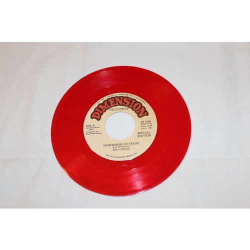 Ray Price Special Edition Color Vinyl Promo 45-SOMEWHERE IN TEXAS