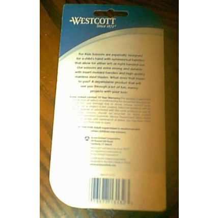 Westcott For Kids 5" Lime Green & Blue 2 Scissors Inlade Stainless Steel Blades