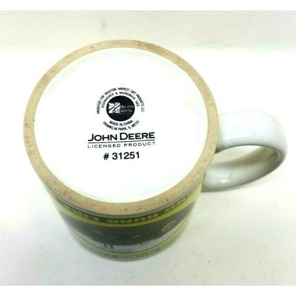 John Deere Tractor Mug Coffee Cup Nothing Rides Like Deere Yellow & Green (G27)