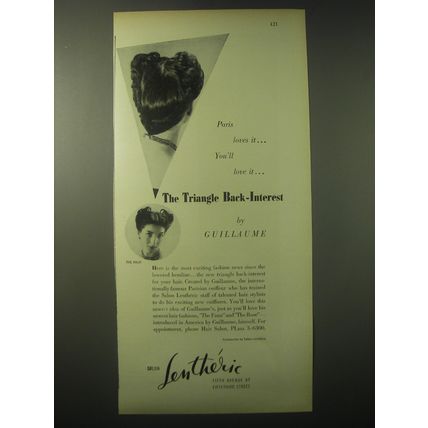 1948 Lentheric Salon Ad - Paris loves it you'll love it