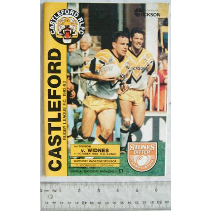 1992 programme Castleford v. Widnes