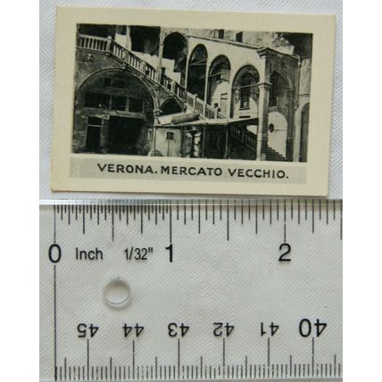 1936 Scerries Cigarette card No. 18 Verona, Mercato Vecchio