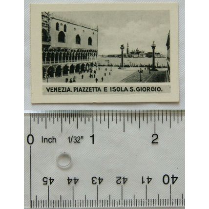 1936 Scerries Cigarette card No. 16 Venezia, Piazzetta e Isola S. Giorgio