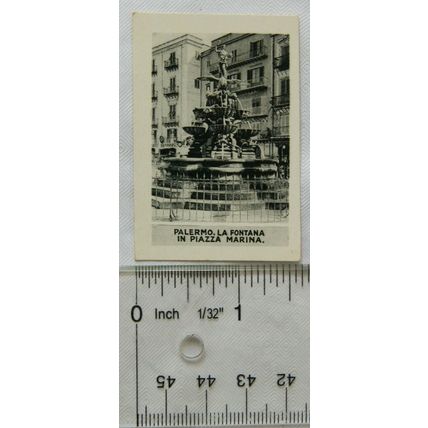 1936 Scerries Cigarette card No. 19 Palermo la Fontana in Piazza Marina