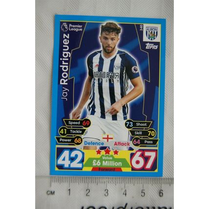 2017/18 Match Attax 340 Jay Rodriguez, West Bromwich Albion