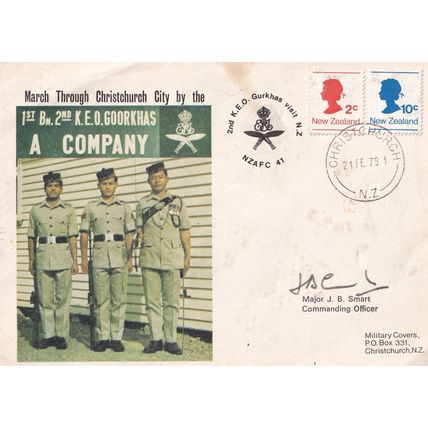 The KEO Gurkhas March Christchurch New Zealand FDC