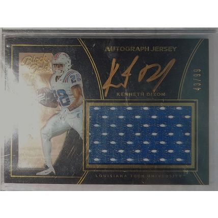 2016 Panini Black Gold KENNETH DIXON (LA Tech/Ravens) Jersey Auto RC #62 43/99