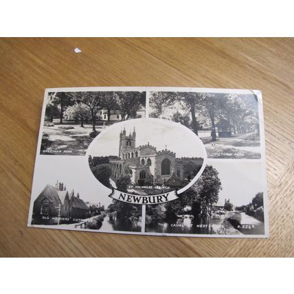 1950s real photo Postcard - Newbury scenes / Multiview - Berkshire