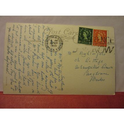 SUNKEN GARDENS, SOUTHSEA, Hampshire used vintage postcard by J. Salmon 1955 pm =
