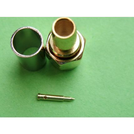 SMA Crimp Plugs To Fit RG58 Cable 3 off NOS Microwave 1296MHz 23cm 13cm 9cm 3cm