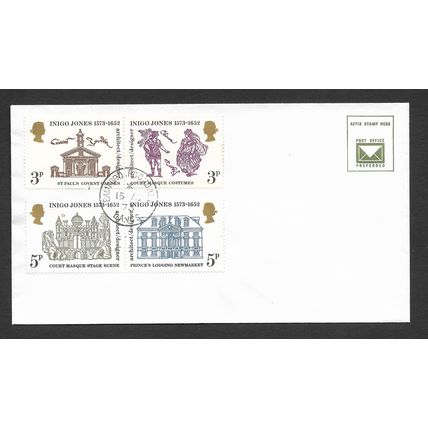 GREAT BRITAIN 1973 15th AUG INIGO JONES SG935 / 938 PLAIN FIRST DAY COVER#3