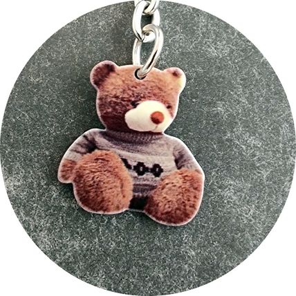 Bear Handmade Keyring Keychain Key Ring Hand Made Gift Cute 1 of 1 limited H3