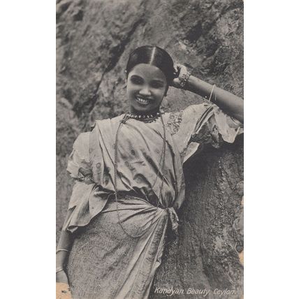 Kandyan Beauty Ceylon India Glamour Old Postcard