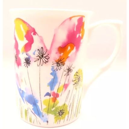 Hearts & Flowers Mug Bone China 10 CM Gift Microwave Dishwasher Proof Ceramic