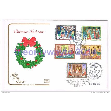 1986 CHRISTMAS TRADITIONS (2), UK, FDC