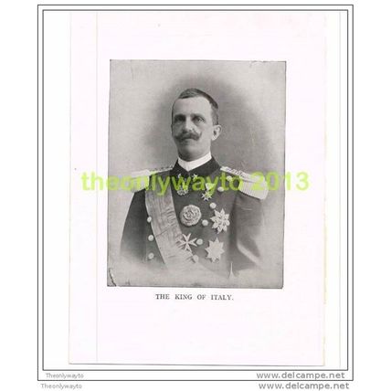 THE KING OF ITALY, BOOK ILLUSTRATION c1914