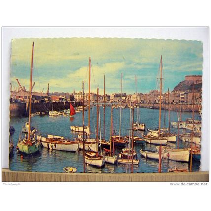 Harbour, St Helier, England, 1967, Postcard