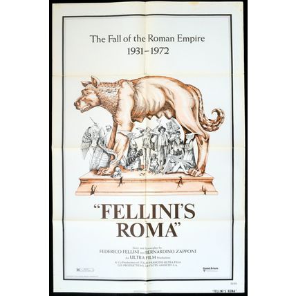 FELLINI’S ROMA 1972 Britta Barnes, Peter Gonzales Falcon US 1-SHEET POSTER