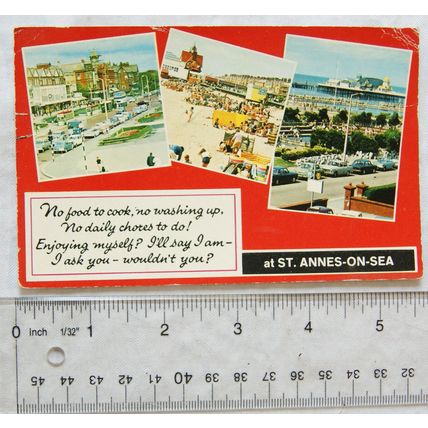 1975 postcard St Annes on Sea