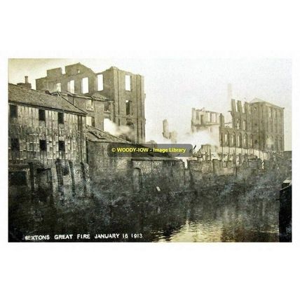 rp14048 - Sextons Great Fire of 1913 , Norwich , Norfolk - print 6x4