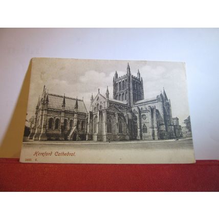 HEREFORD CATHEDRAL, used postcard by Hartmann 1905 pm =