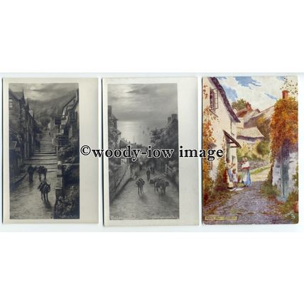 ar0442 - Clovelly , Devon - Artist - 3 postcards
