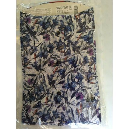Eterna Mens Floral Easy Iron Modern Fit Shirt Size 38 15" RRP £59.99