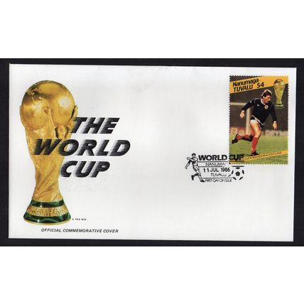 Tuvalu (Nanumaga) - 1986 - $4 Mexico '86 World Cup (Scotland) First Day Cover