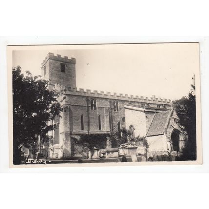 St Mary's Church Bibury Postcard Gloucestershire Publisher Frank Packer