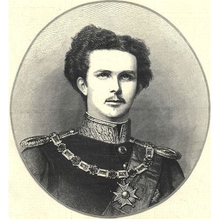 LOUIS II., KING OF THE BAVARIANS 1872 Ludwig II VICTORIAN ENGRAVING