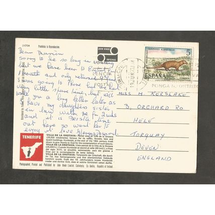 Postcard Canary Islands Tenerife John Hinde 2CT24 Villa de Orotava