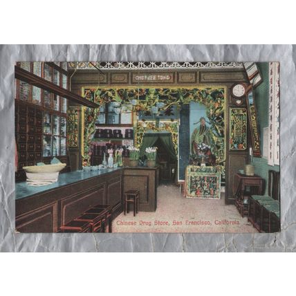 V222 Chinese Drug Store, San Francisco, California - Postally Unused - NPC Co.