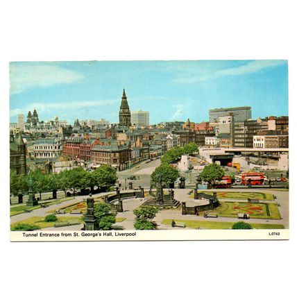 Tunnel Entrance from St George`s Hall,Liverpool - Postally Used - St Helens 1977