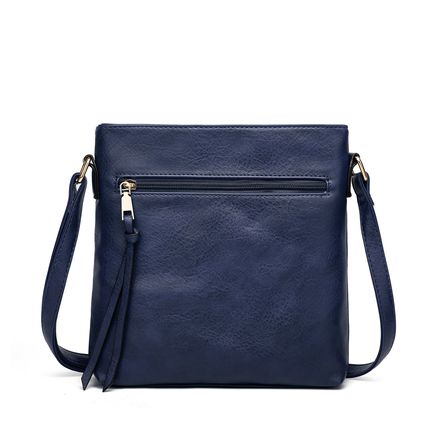 Women Trendy Small Shoulder Bag Vegan Leather Hobo Handbags Blue
