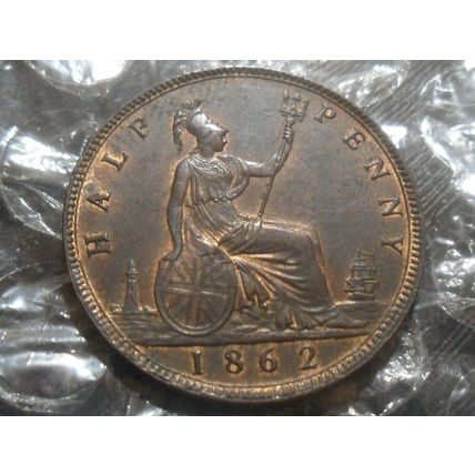 1862 Victoria half-penny.