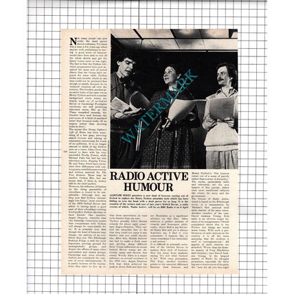 Radio Active Radio Series Phil Pope David Jackson Young - 1980 Article / Print