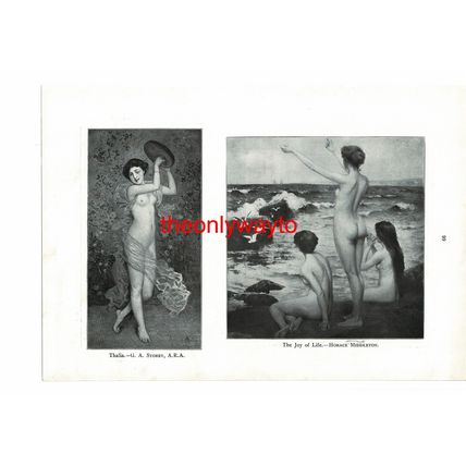 Thalia And The Joy Of Life (Pretty Girls On Reverse), Book Illustration, 1910