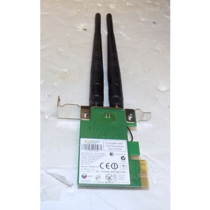 Anatel 0860-09-3987 LOW PROFILE PCIe x1 Wireless Network WiFi Card 2 ANTENNA