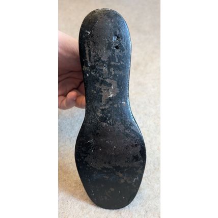 SHOE LAST Door Stop Metal Architectural Salvage Industrial Cobbler 1930s Antique