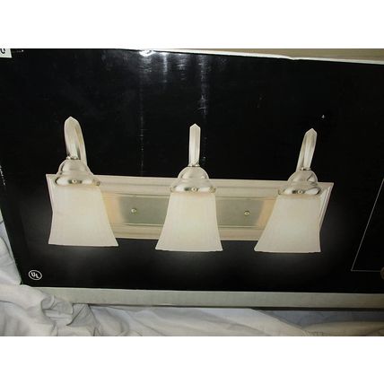 Hampton Bay Brushed Nickel 3 Light Bath Light