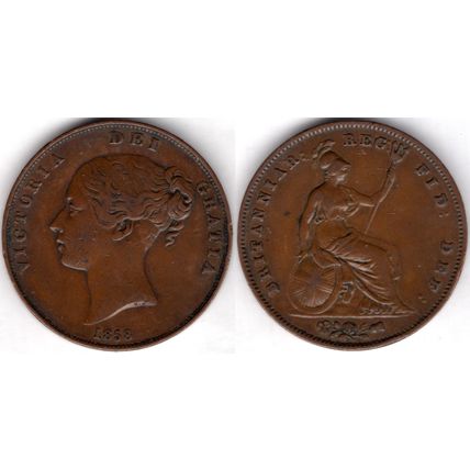 Great Britain. Victoria. Penny 1858. dy21754