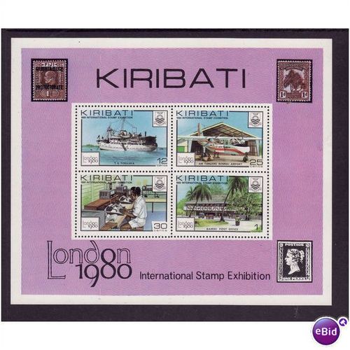 KIRIBATI 1980 LONDON 80 SG MS 116 MIN SHEET U/M MINT