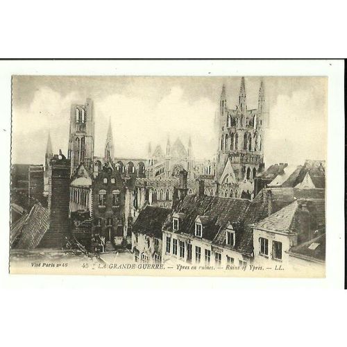 Belgium GREAT WAR Ypres Ruins Postcard by LL (45)