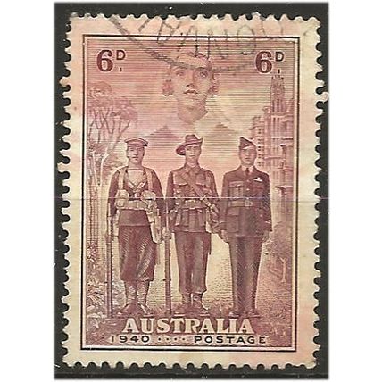 Australia 1940 SG199 6d Brown-Red Aust Imperial Forces Very Fine Used . .. .