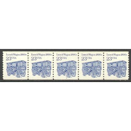 2464 23c Lunch Wagon Fine MNH Dry Gum PNC 2/5 P0633