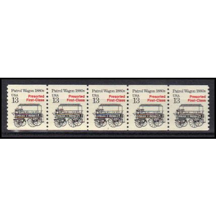 2258 13c Police Wagon Fine MNH Dry Gum PNC 1/5 X3181